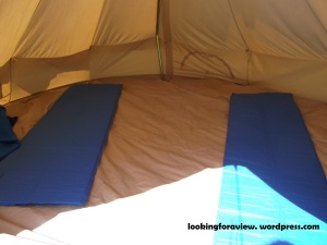 Inside of the bell tent